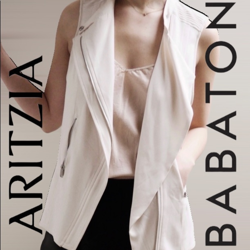 Aritzia Babaton 10 ivory vest sleeveless top